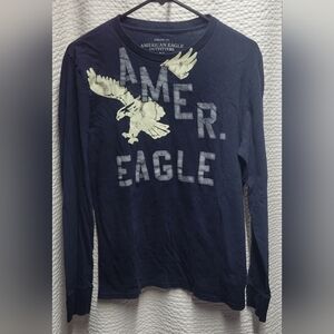 American Eagle Outfitters Navy Long Sleeve Tee